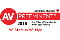 AV Preeminent - W. Marcus Nye Badge